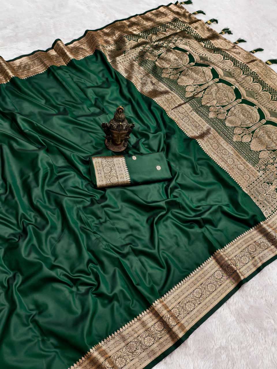 Dark Green Soft Silk Saree