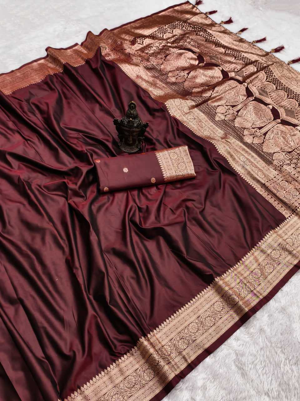 Brown Soft Silk Saree