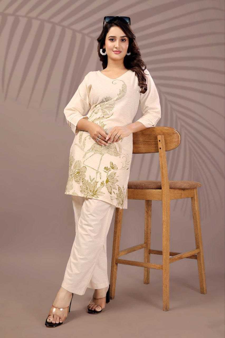 Golden Color Pure Flex Cotton Co-ord set
