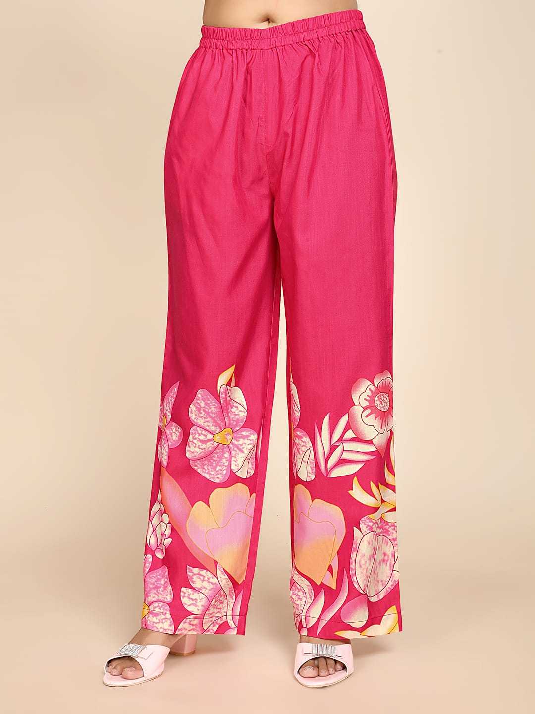 Co-Ord Set Slub Cotton Pink Color