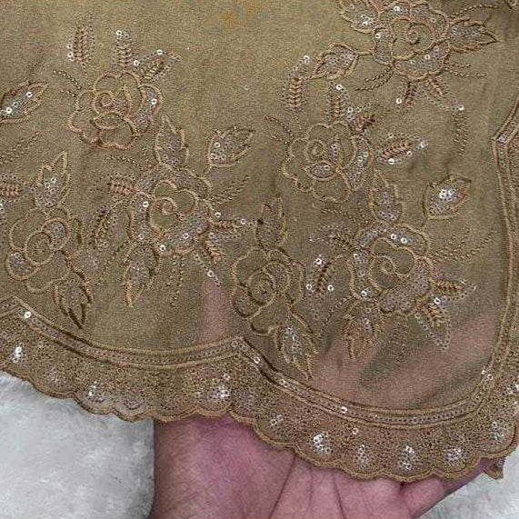 Taspa organza Mono Cotton Mustard Saree