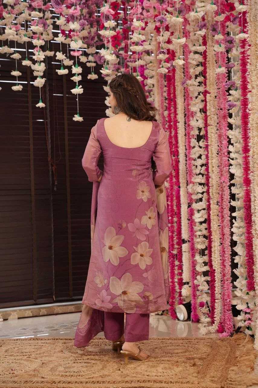 Pure Viscose Assam Silk Pink Kurti