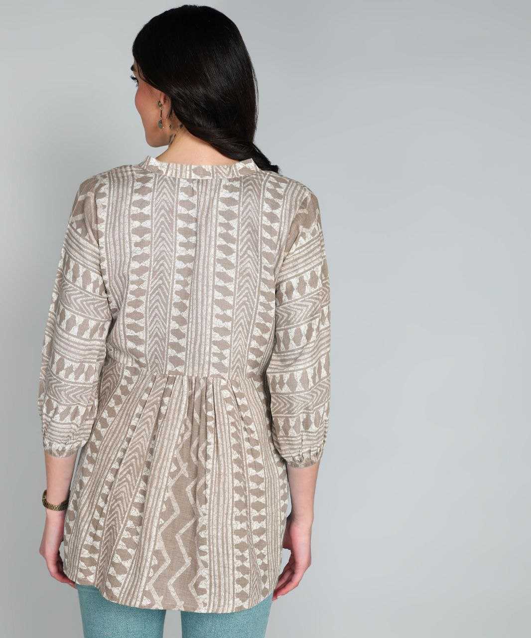 Ruby cotton Grey Short Kurti