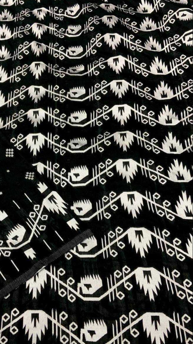 Special Lilian Soft Cotton Black Manipuri Saree