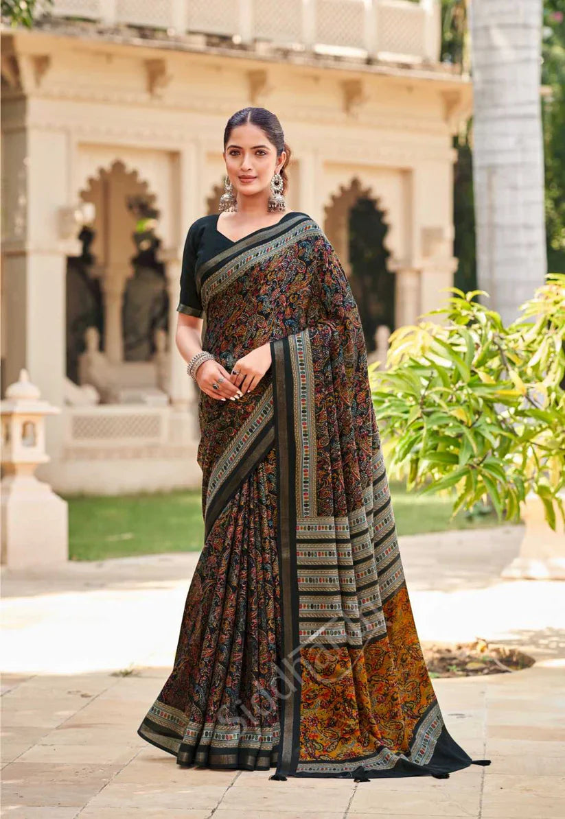 Ajrakh Saree