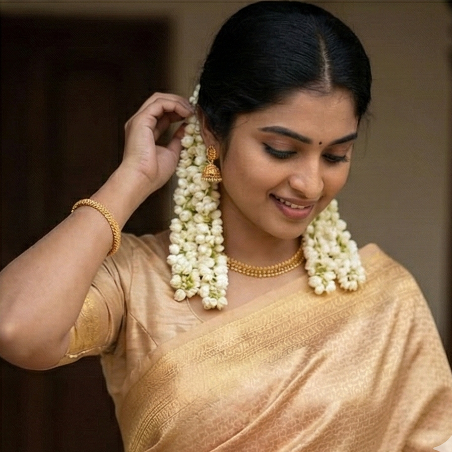 Cream Soft Silk Saree