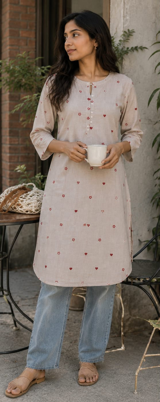 Peach kurti (Pink Almirah Collection)