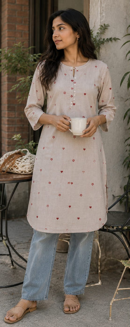 Peach kurti (Pink Almirah Collection)