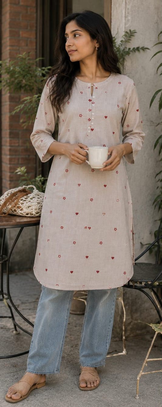 Peach kurti (Pink Almirah Collection)