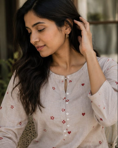 Peach kurti (Pink Almirah Collection)