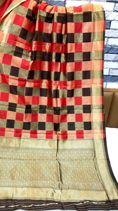 Soft Banarasi Black Silk Saree With  Weaving Saree With Heavy Pallu