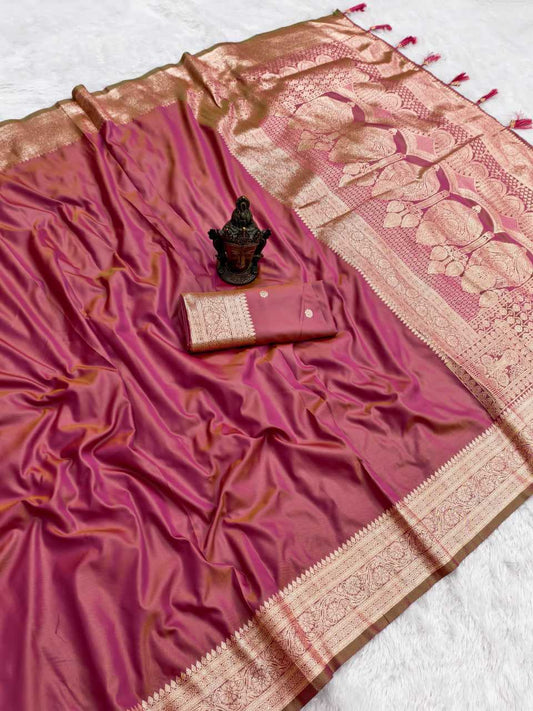 Pink Soft Silk Saree