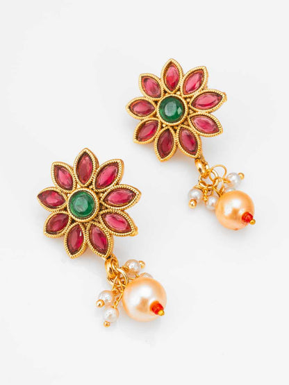 Jewelled Flower Necklace Set