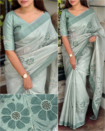 Sky Blue Coorg Saree