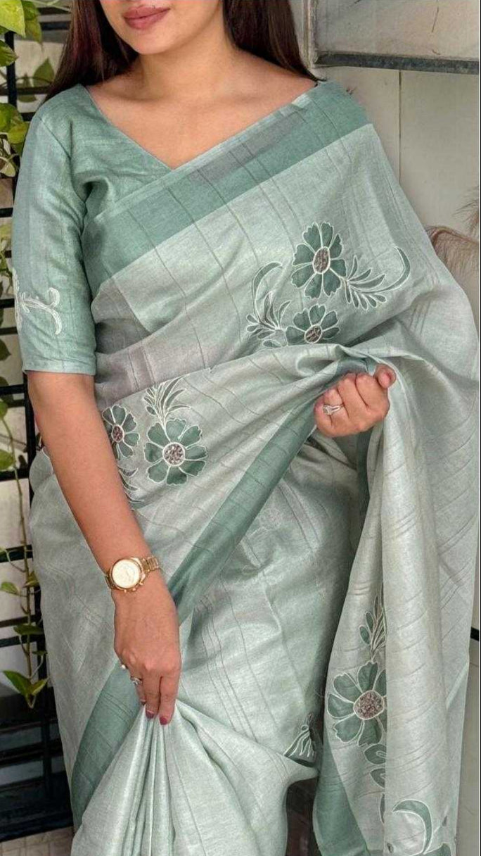 Sky Blue Coorg Saree