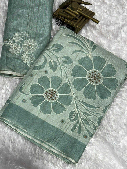 Sky Blue Coorg Saree
