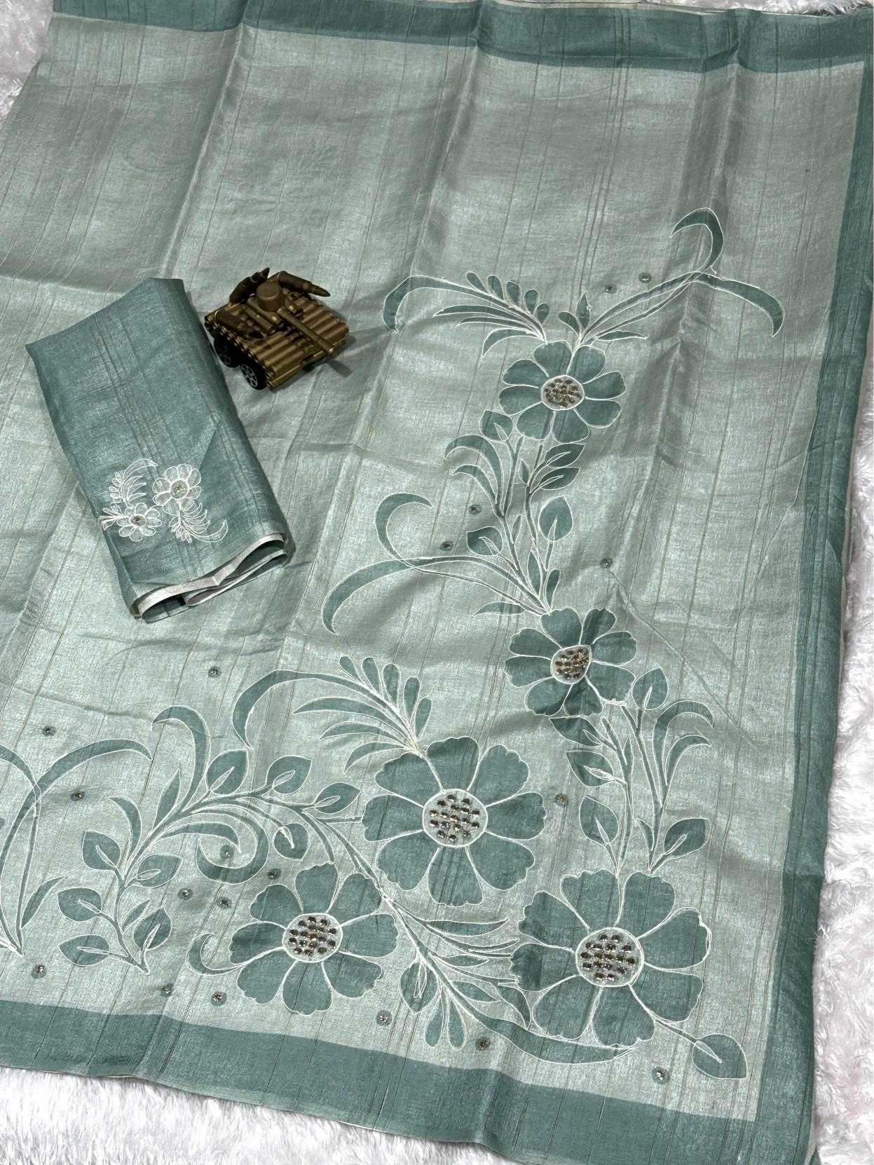 Sky Blue Coorg Saree