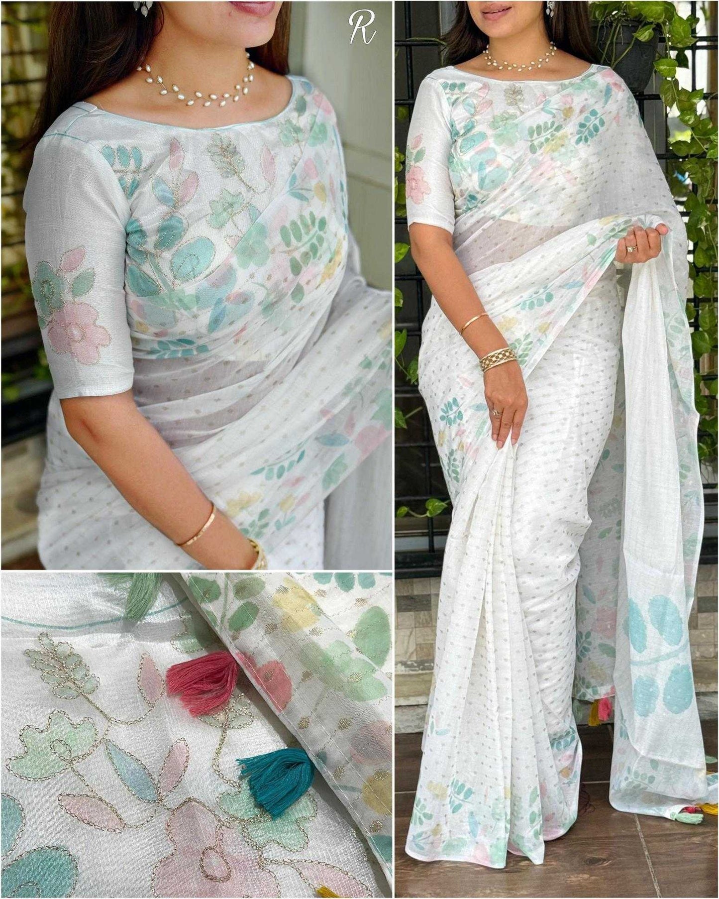 Light Blue Sulochna Saree