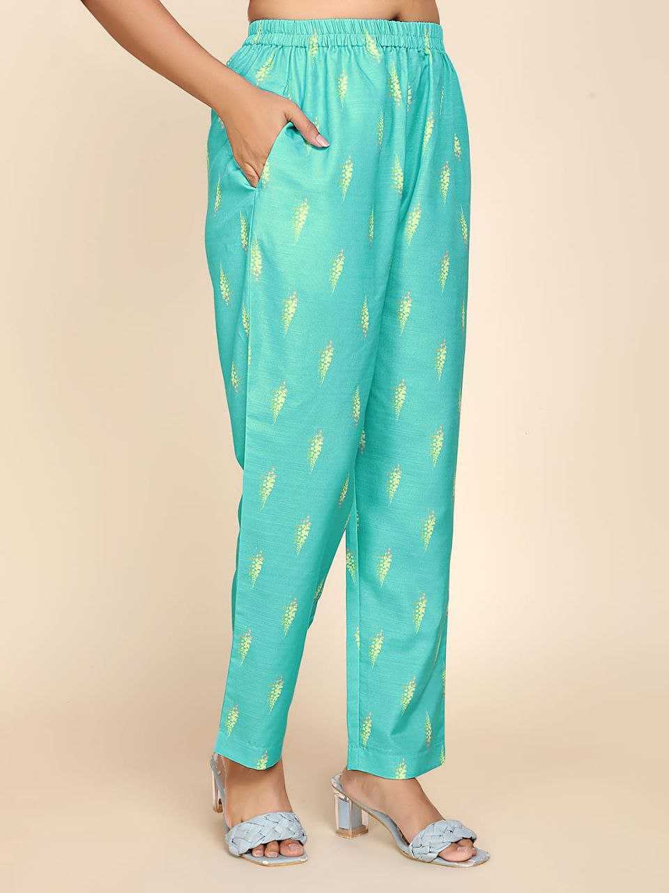 Cotton With Digital Print  Sky Blue Kurti