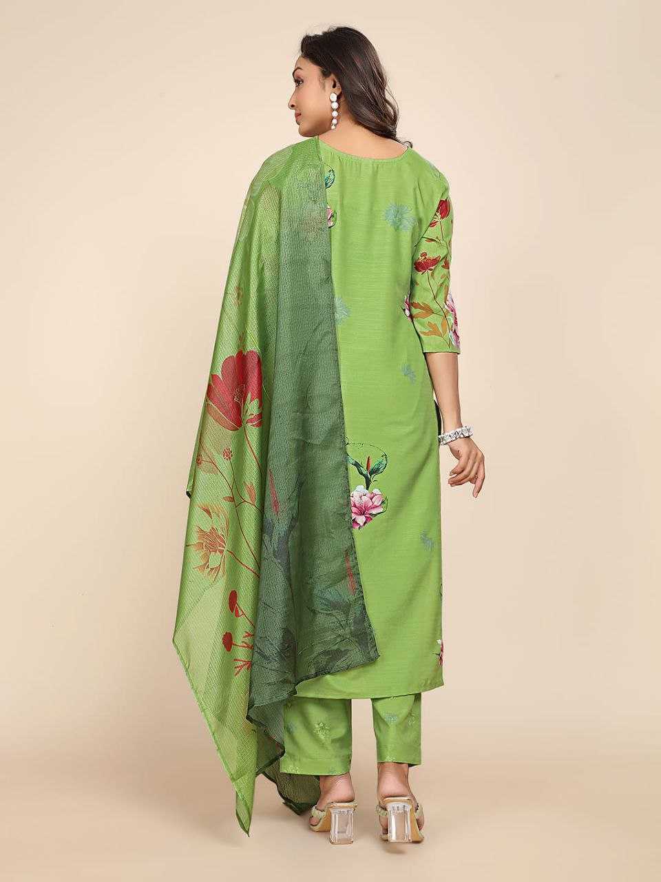 Cotton With Digital Print Mehandi Kurti