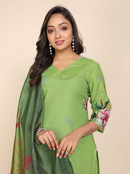 Cotton With Digital Print Mehandi Kurti
