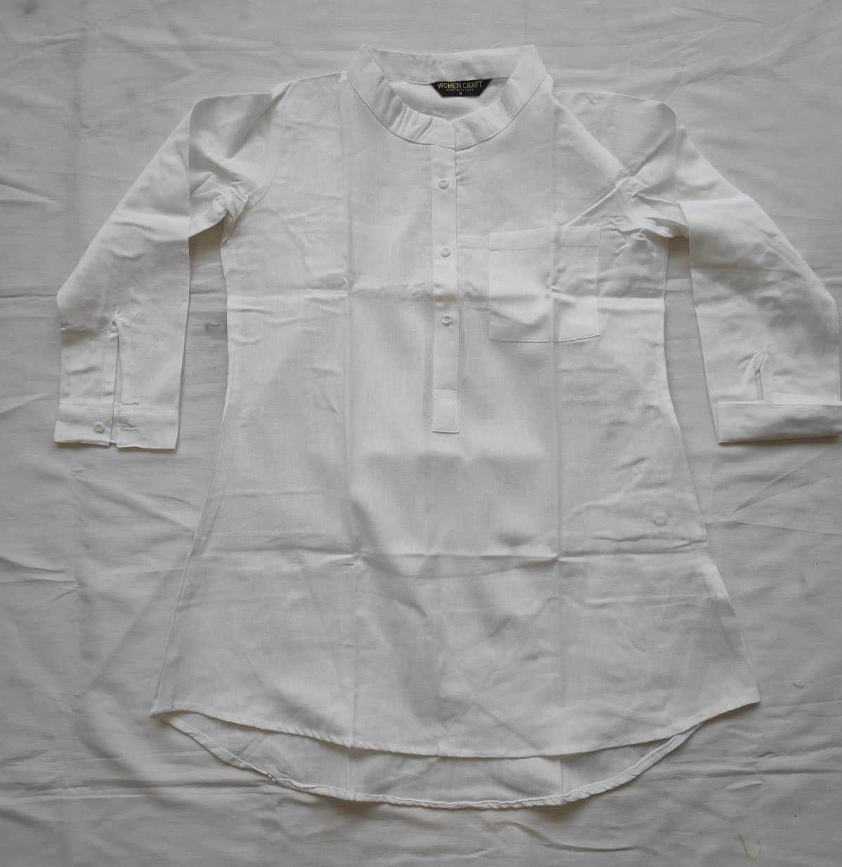 Heavy Pure Flex Cotton White Loose Kurti