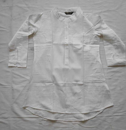 Heavy Pure Flex Cotton White Loose Kurti