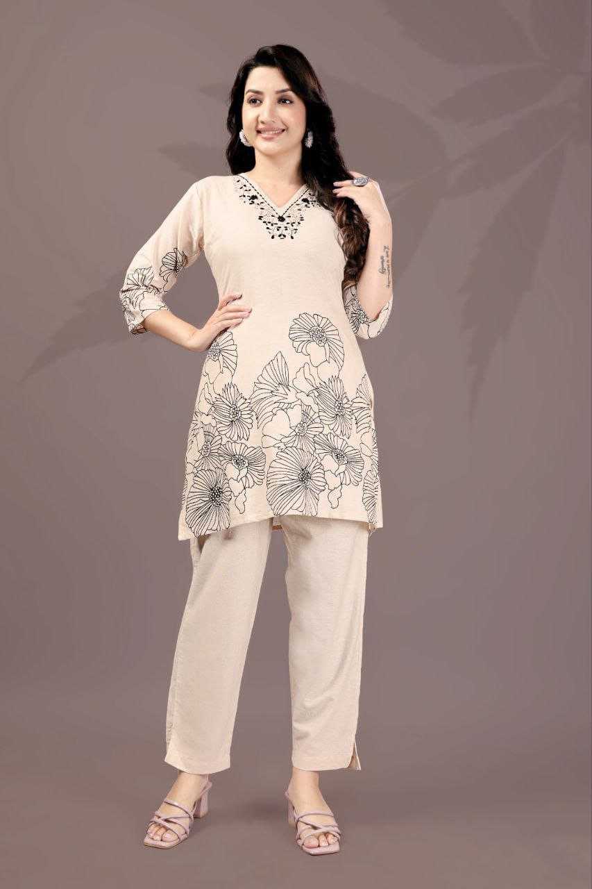 Denim Blue Color Pure Flex Cotton Co-ord set