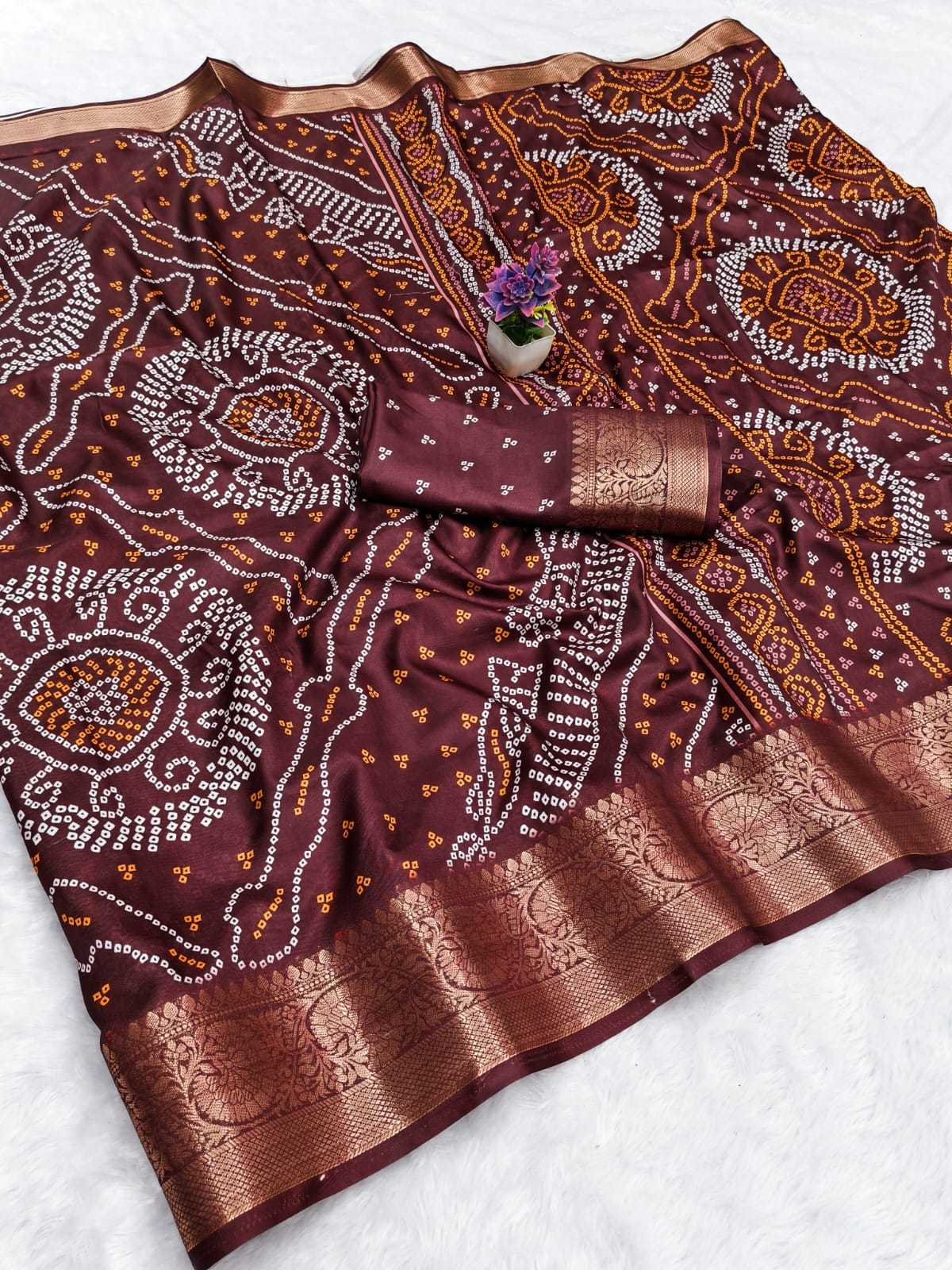 Bronze Dola Silk Saree