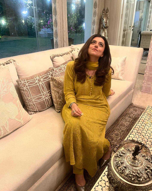 Yellow Georgette Salwar Suit