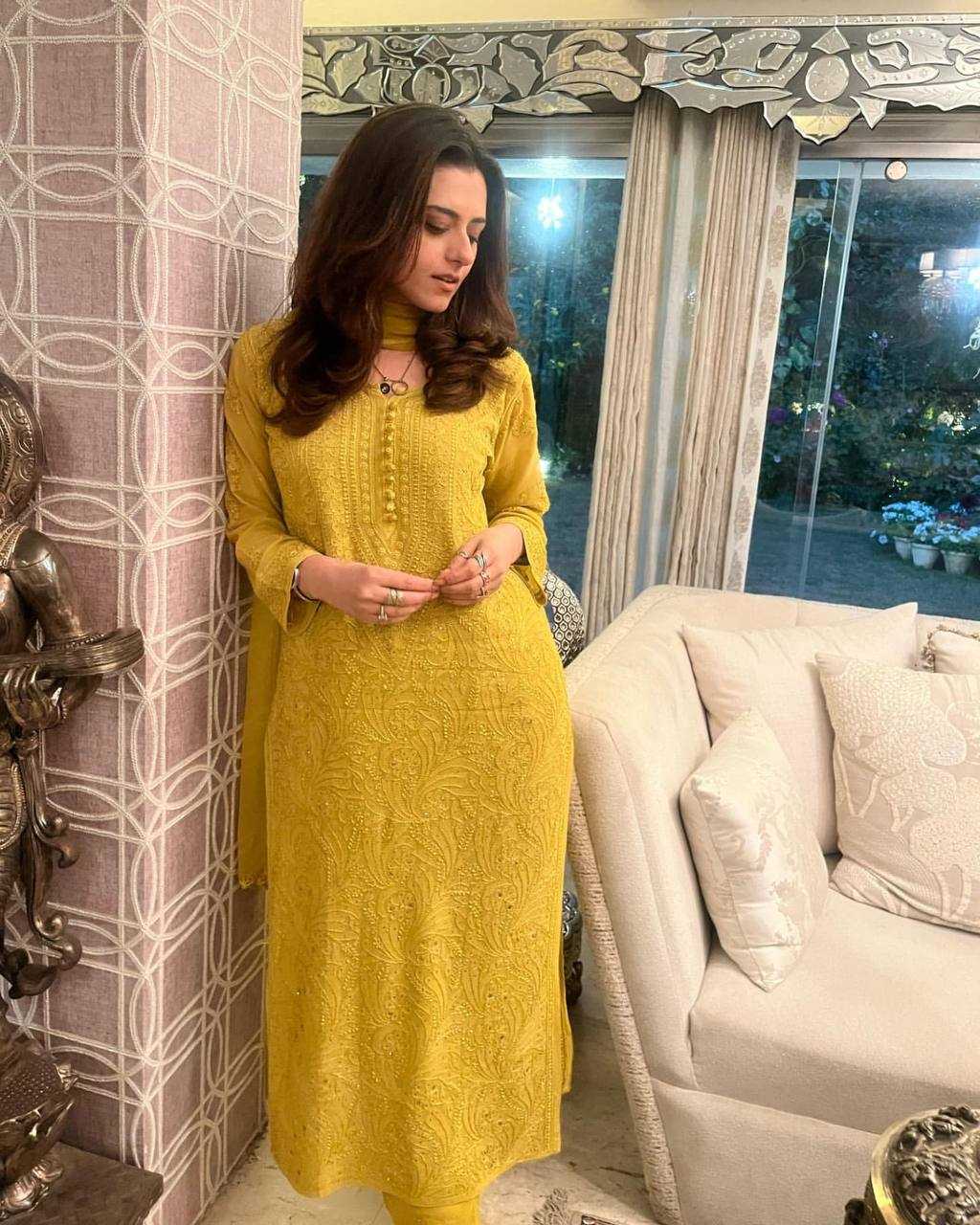 Yellow Georgette Salwar Suit