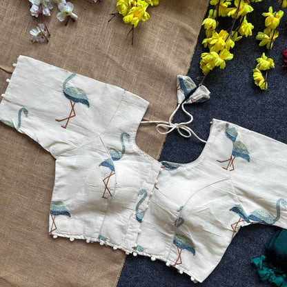Pure Khadi Cotton Teal Saree
