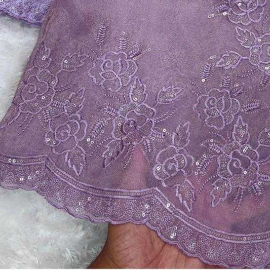 Taspa organza Mono Cotton Lavender Saree