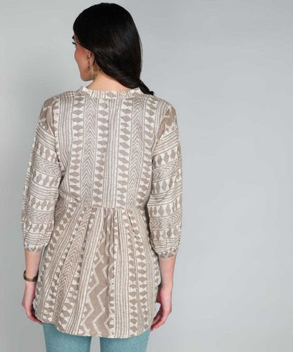 Ruby cotton Grey Short Kurti