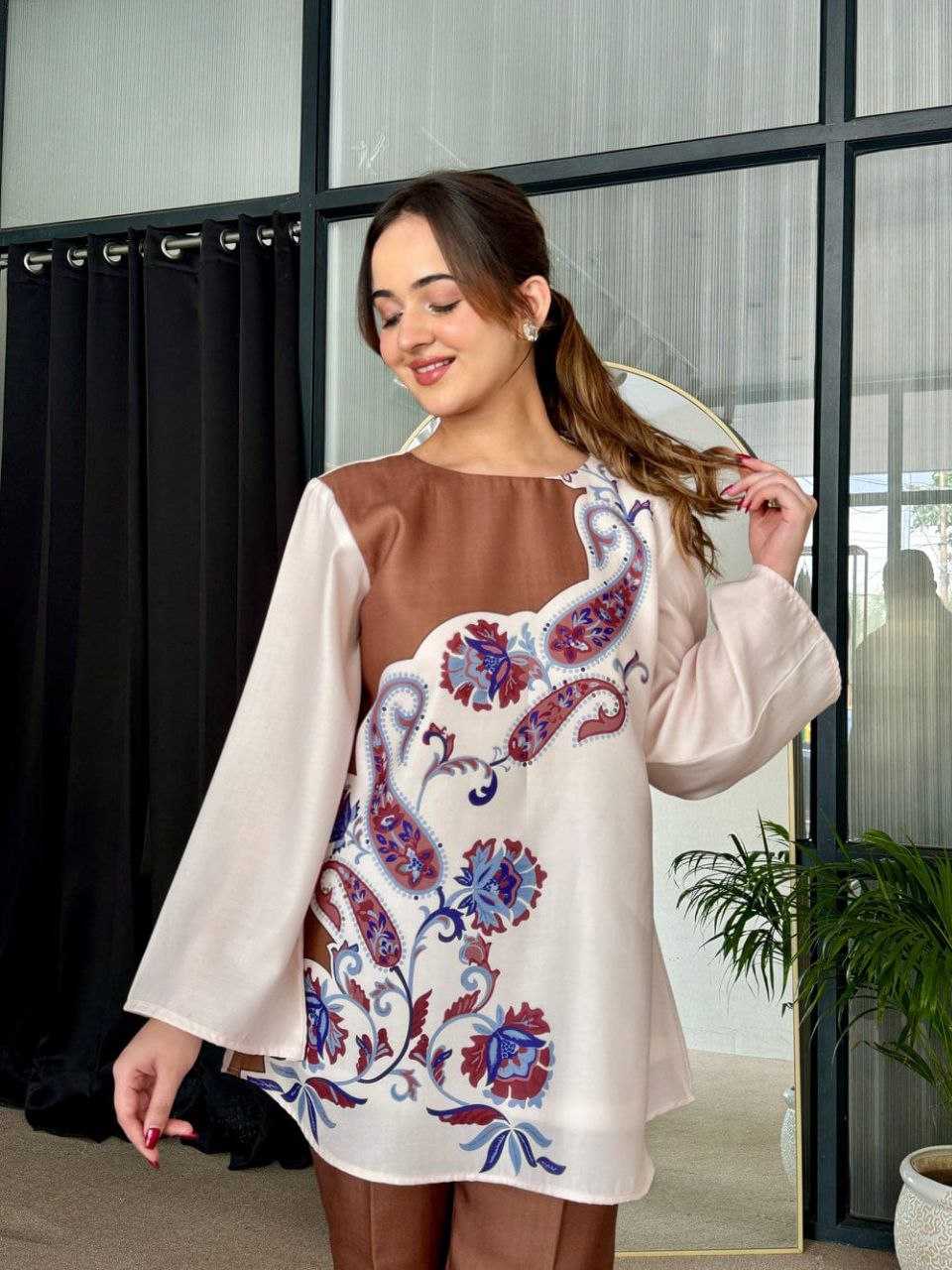 Top Fabric Pure Malai Satin Silk Co-ord Set