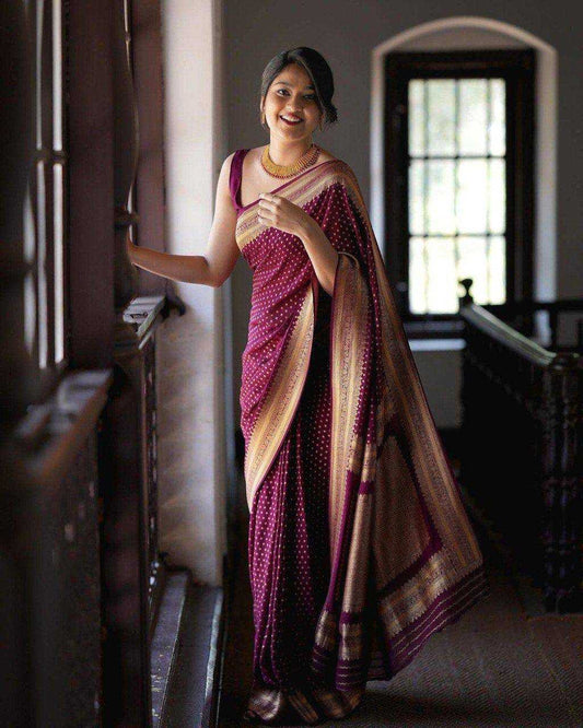 Pure Mercerised Wine Cotton Silk Saree Design Border