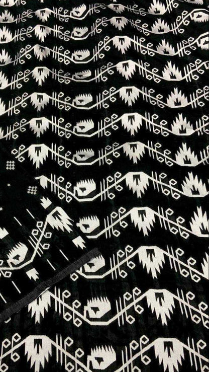 Special Lilian Soft Cotton Black Manipuri Saree