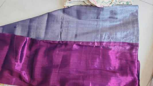 Purple Tissue Silk Half Saree