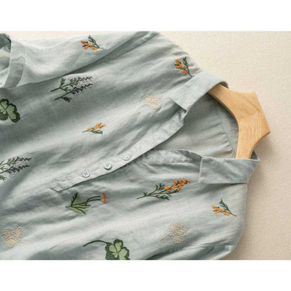 Sky Blue Color  Western Tunics Shirt with Embroidery Stich Work