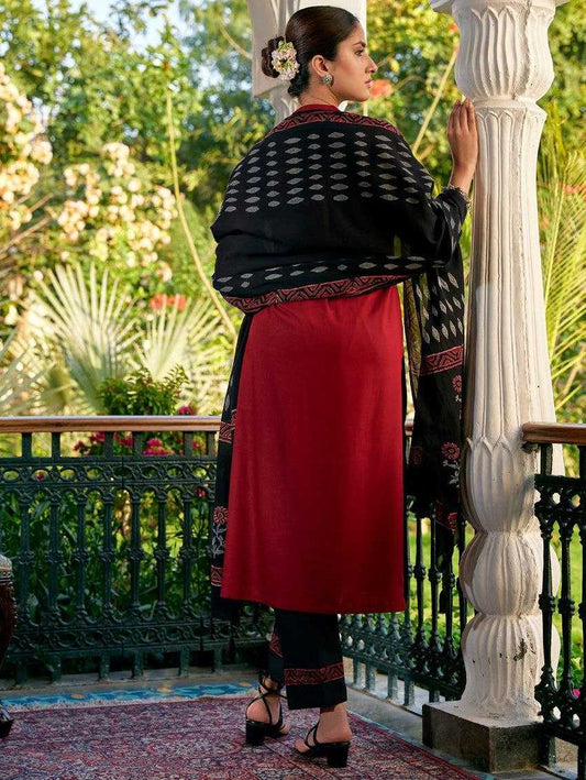 Chanderi Printed Viscose Rayon With Embroidery Work